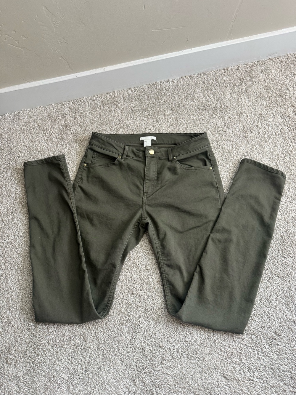 H&M Olive Green Skinny Jeans